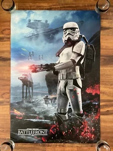 Star Wars BATTLEFRONT Double Sided Stormtrooper EA Video Game Promo Poster 2015 - Picture 1 of 6