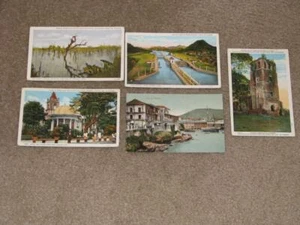 5 TARJETAS DIFERENTES CANAL DE PANAMÁ, USADAS DE COLECCIÓN, DÉCADA DE 1930 - Imagen 1 de 1