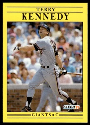 1991 Fleer Baseball Card Terry Kennedy San Francisco Giants #263 - Image 1 of 2