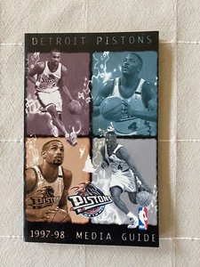 1997-98 Detroit Pistons NBA Basketball Media Guide - sehr guter Zustand! - Bild 1 von 3