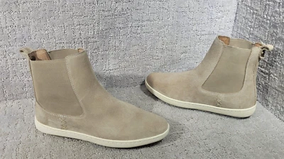 Botas Chelsea Frye Melissa Para Mujer Talla US 6 M Beige Pull On Gamuza Cuero Tobillo Foto 1 de 4