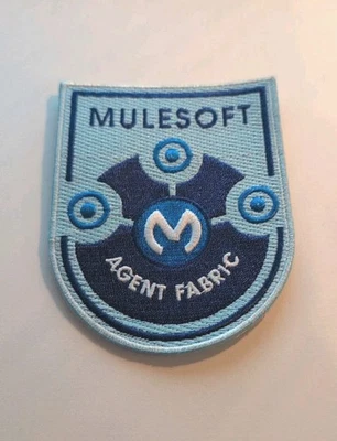 SALESFORCE MULESOFT AGENT FABRIC DREAMFORCE EMBROIDERED IRON-ON PATCH 3.75"x3" - Image 1 of 2