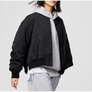 NWT Uniqlo C Bomber Jacket in Black Women's M - Picture 1 of 8