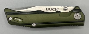 Buck 209 Pocket Knife 2019 Green Aluminum Liner Lock - Picture 1 of 8