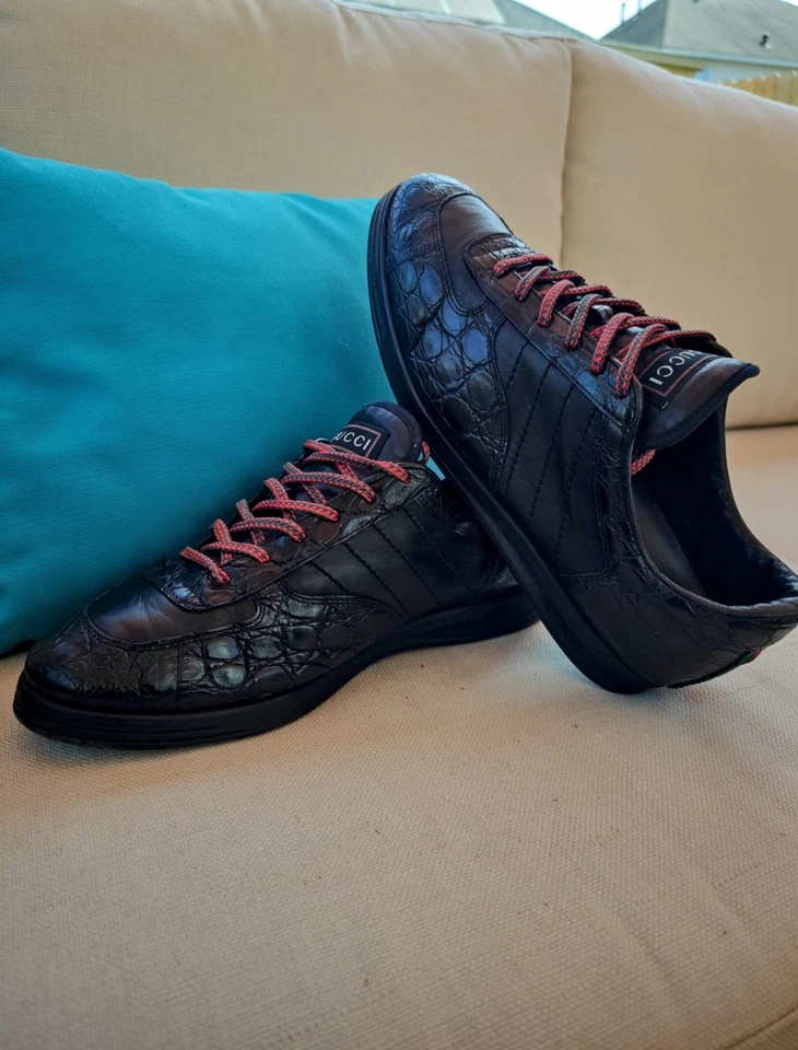 GUCCI Extremely Very Rare 84 Exotic Skin Classic Men Luxury Sneakers - Image 1 of 4