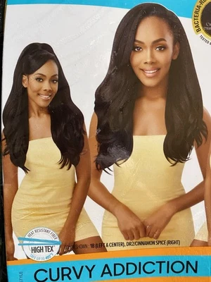 Hermosa Peluca Sintética Cabello Outre Converti-Cap Curvy Addiction Color 1B Nuevo en Paquete Foto 1 de 4