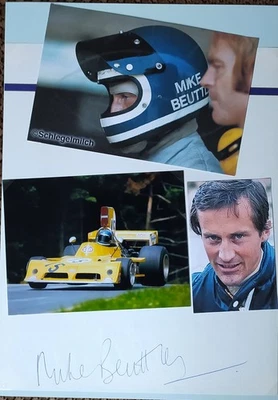 Formel 1, Autogramm Mike Beuttler, 32 Grands Prix, 1971-1973 sehr rar - Bild 1 von 3