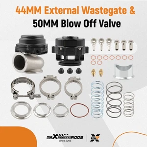 50mm BOV Blow Off Valve + 44mm V-Band External Turbo Wastegate + Spring Kit - Picture 1 of 11