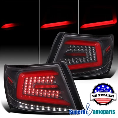 Fit 2008-2014 Subaru Impreza WRX Sequential LED Tail Lights Brake Lamp Black Red - Imagem 1 de 4