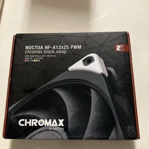 Noctua NF-A12x25 4-pin PWM Chromax.Black.Swap Premium Leiser Lüfter (120mm, Schwarz) - Bild 1 von 4