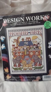Design Works Counted Cross Stitch 16"x 20 Kit Noahs Ark9436 Elliott Religious - Picture 1 of 2