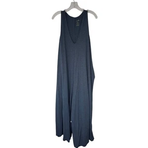 Natural Life Jumpsuit Blue Boho Bohemian Relaxed Lagenlook Wide Leg Sleeveless - Picture 1 of 12