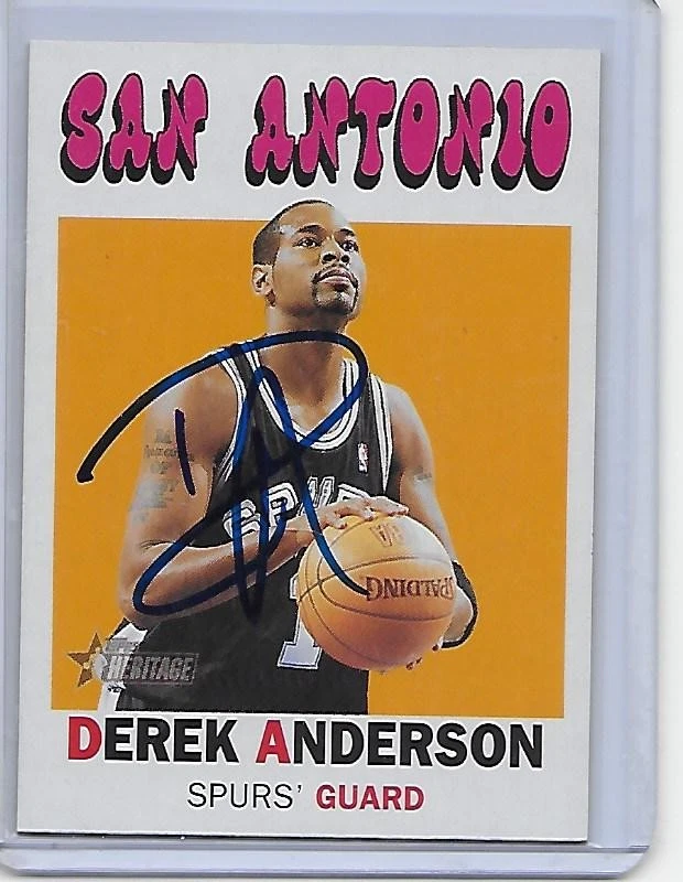 Basketball Card IP auto NBA DEREK ANDERSON San Antonio Spurs 2000-01 Heritage  - Image 1 of 1