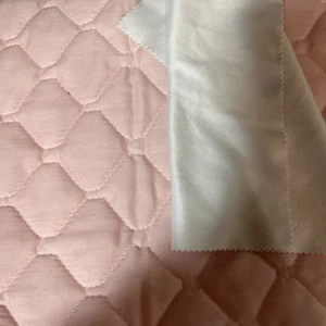 Vintage Cheater Quilt Pre-Quilted 1 Sided Fabric Pink 43” x 64" Cotton - Picture 1 of 7