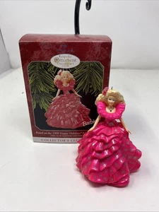 Hallmark Barbie Keepsake Ornament Happy Holiday Pink 1998 Collectors Club Blond - Bild 1 von 6