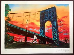 Bob Dylan Lithograph COA Original Signed Op Numbered By Modern Art Museum - Picture 1 of 8