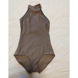 Yumiko Halter Neck Leotard Brown Adult Size S Sports Dance Ballet Used - Picture 1 of 2