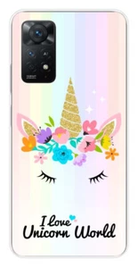 Coque en silicone imprimée compatible Xiaomi Redmi Note 11 Pro Plus 5G Unicorn W - Foto 1 di 3