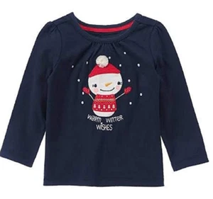 Gymboree Baby Girl 6-12 Months Warm Winter Wishes Snowman Tee Retail $21.95 - Picture 1 of 4