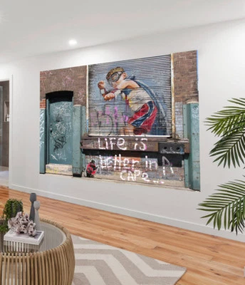 Painting Graffiti Street Art  life better in cape Print Canvas  - Image 1 of 3