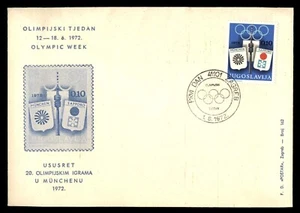 MayfairStamps Yugoslavia 1972 Olympic Week Munchen Sapporo Cover aar_87983 - Picture 1 of 2