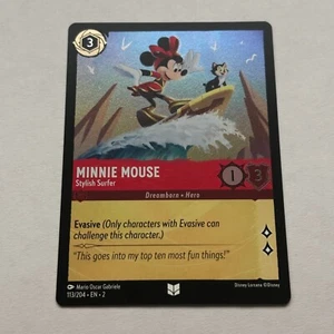 Minnie Mouse 113/204 Disney Lorcana Rise of the Floodborn Uncommon Cold Foil NM - Picture 1 of 2