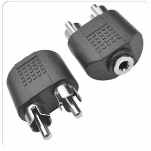 Conector adaptador JACK TRS HEMBRA ESTÉREO a 2 RCA MACHO - Imagen 1 de 2
