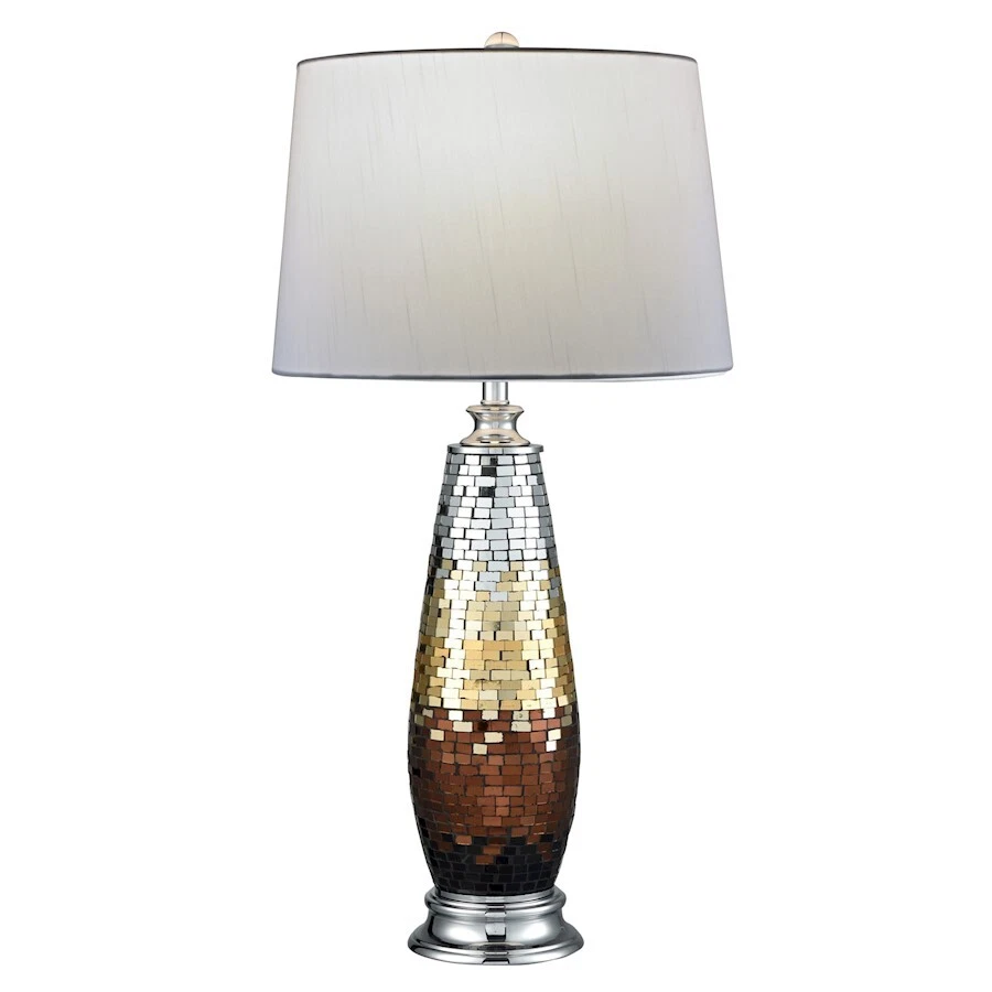 Dale Tiffany Springdale 30.5" Coppula Mosaic Glass Table Lamp, Chrome - SAT17040 - Image 1 of 1