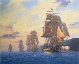GEOFF HUNT HMS Agamemnon - Nelson's first flagship Signed Ltd Edition on Paper - Picture 1 of 1