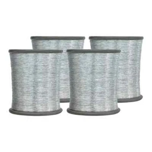 Metallic Zari Thread For Embroidery Sewing & Jewelry Making 0.1 MM Pack of 2 - Picture 1 of 139