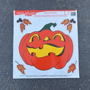 Vintage Halloween Pumpkin Window Decorations Klingers New Old Stock Decor - Picture 1 of 2