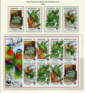 NIUAFO'OU MNH 202-05a WWF Uccellini NO740 - Foto 1 di 1