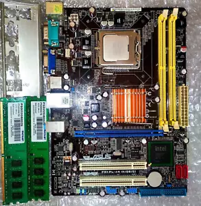 Asus P5KPL-AM IN/GB/SI Motherboard (s775, G31, PCI-Ex16) + CPU E2200+4GB RAM - Picture 1 of 9