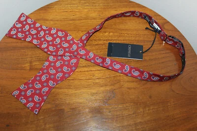 DANIEL CREMIEUX PAJARITA SEDA Y ALGODÓN AJUSTABLE PAISLEY ROJO CARMESÍ Y MULTICOLOR Foto 1 de 4