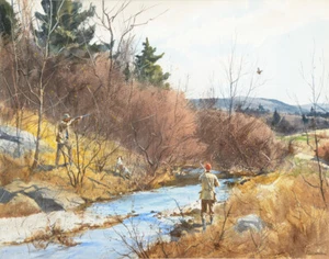 Ogden Pleissner A Chance Shot Woodcock Canvas Print 16 x 20 - Picture 1 of 5