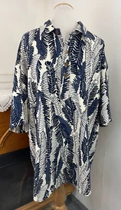 NWT Manuheali'i Shirt Men's Blue Hawaiian S/S Stillwater Aloha Pullover ~ XL - Picture 1 of 8