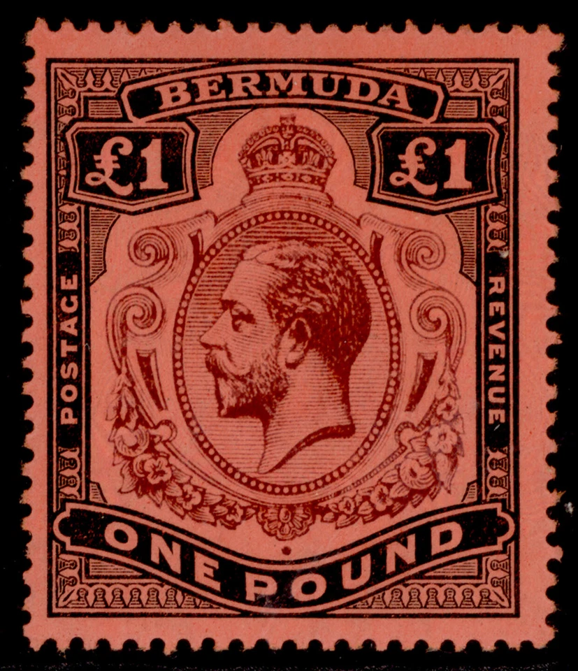 BERMUDA GV SG55, £1 purple & black/red, VLH MINT. Cat £275. - Image 1 of 1