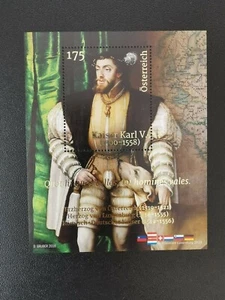 2019 Österreich ANK 3514 Block 117 Kaiser Karl V GA mit Luxemburg - Picture 1 of 1