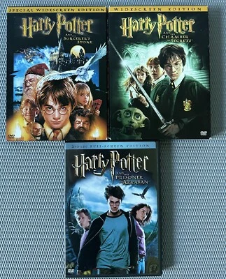 Harry Potter DVD Movies Sorcerer's Stone, Chamber of Secrets & Prisoner Azkaban - Image 1 of 3