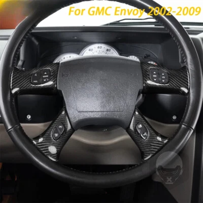 Cubierta de botón interior de fibra de carbono para GMC Envoy 2002-2009 Foto 1 de 4
