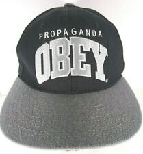 Propaganda OBEY ~ Flat Brim Style Hat Cap Black & Gray