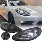2X LED Headlights For Porsche Panamera 2010-2013 Front DRL Signal Lamps Assembly