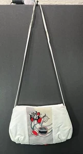 Vintage 1980 Patricia Smith Designs Moon Bags White Purse with Tulip Designs - Picture 1 of 10