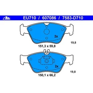 ATE 607086 ATE Original Brake Pad For 96-04 Mercedes-Benz C230 C280 E300 SLK230 - Picture 1 of 5