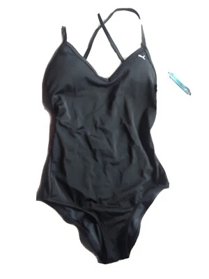 Maiô Puma Crossback sem fio copo macio tamanho Reino Unido médio 12 preto  - Imagem 1 de 4
