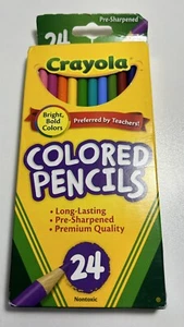 Crayola - Nontoxic - Colored Pencils- 24 ct Pack~ Pre-Sharpened - BRAND NEW - Picture 1 of 3