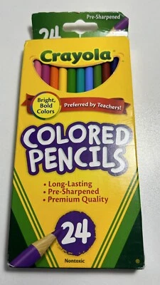 Crayola - Nontoxic - Colored Pencils- 24 ct Pack~ Pre-Sharpened - BRAND NEW - Image 1 of 3