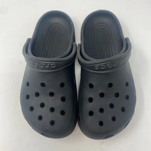 Crocs Unisex Black Classic Fuzzy Lined Back Strap Clog Shoes Size M 5 W 7 - Picture 1 of 8