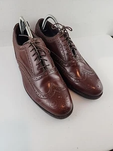 Zapatos de vestir de cuero Oxfords con punta de ala Florsheim marrón 30308 para hombre. 9 D Vibram - Imagen 1 de 9