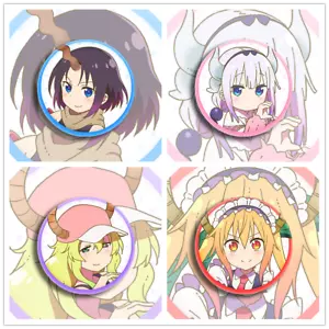 Miss Kobayashi's Dragon Maid  Badges 4 Pieces Pins Schoolbag 2.3" - Picture 1 of 2